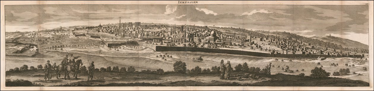 Vista de Jerusalém de 1698 por Cornelis De Bruyn de Cornelis de Bruijn