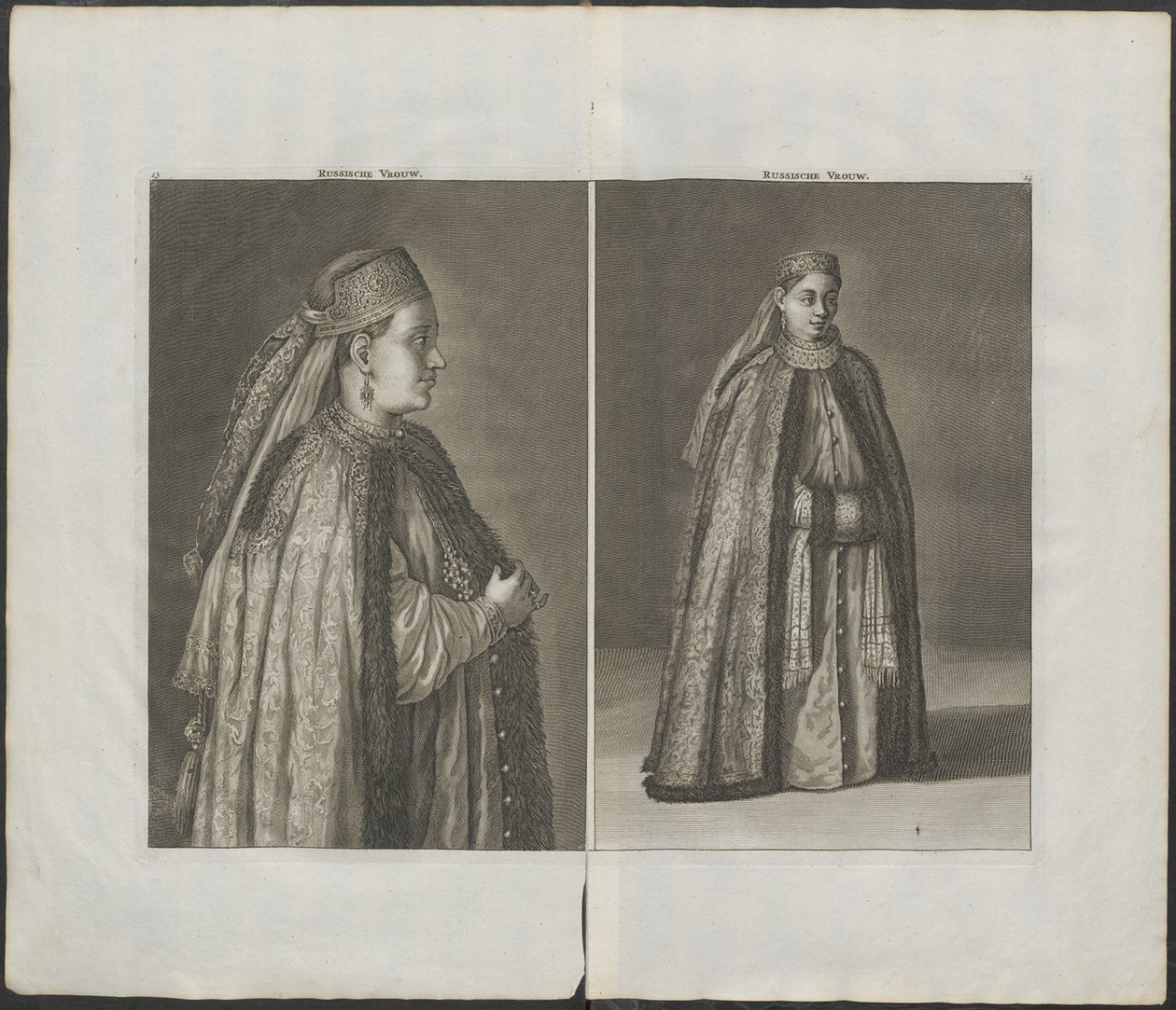 Mulher russa De: Viagem sobre Moscovite, 1711 de Cornelis de Bruijn