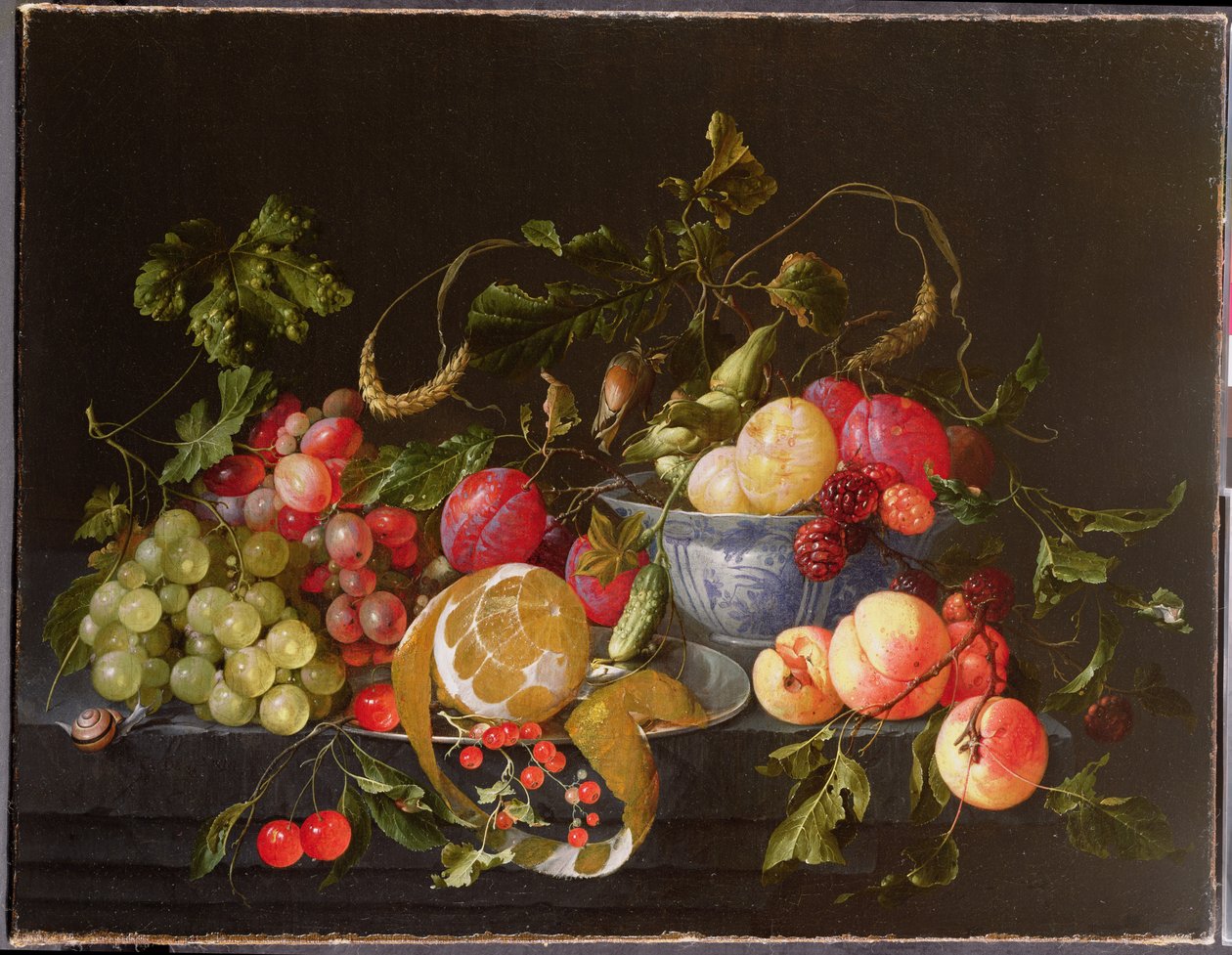 Uma natureza morta de frutas de Cornelis de Heem