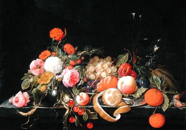 Flores e naturezas mortas (óleo sobre tela) de Cornelis de Heem