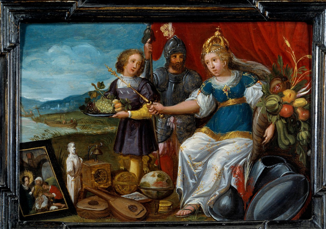 Quatro partes do mundo: A Europa. Pintura de Cornelis De Baellieur (1607-1671), escola flamenga de Cornelis de I Baellieur