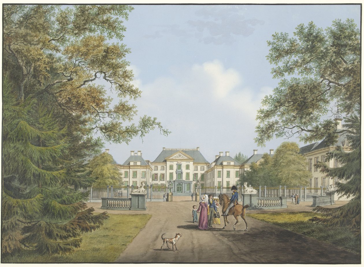 Vista do palácio Het Loo de Cornelis de Kruyff