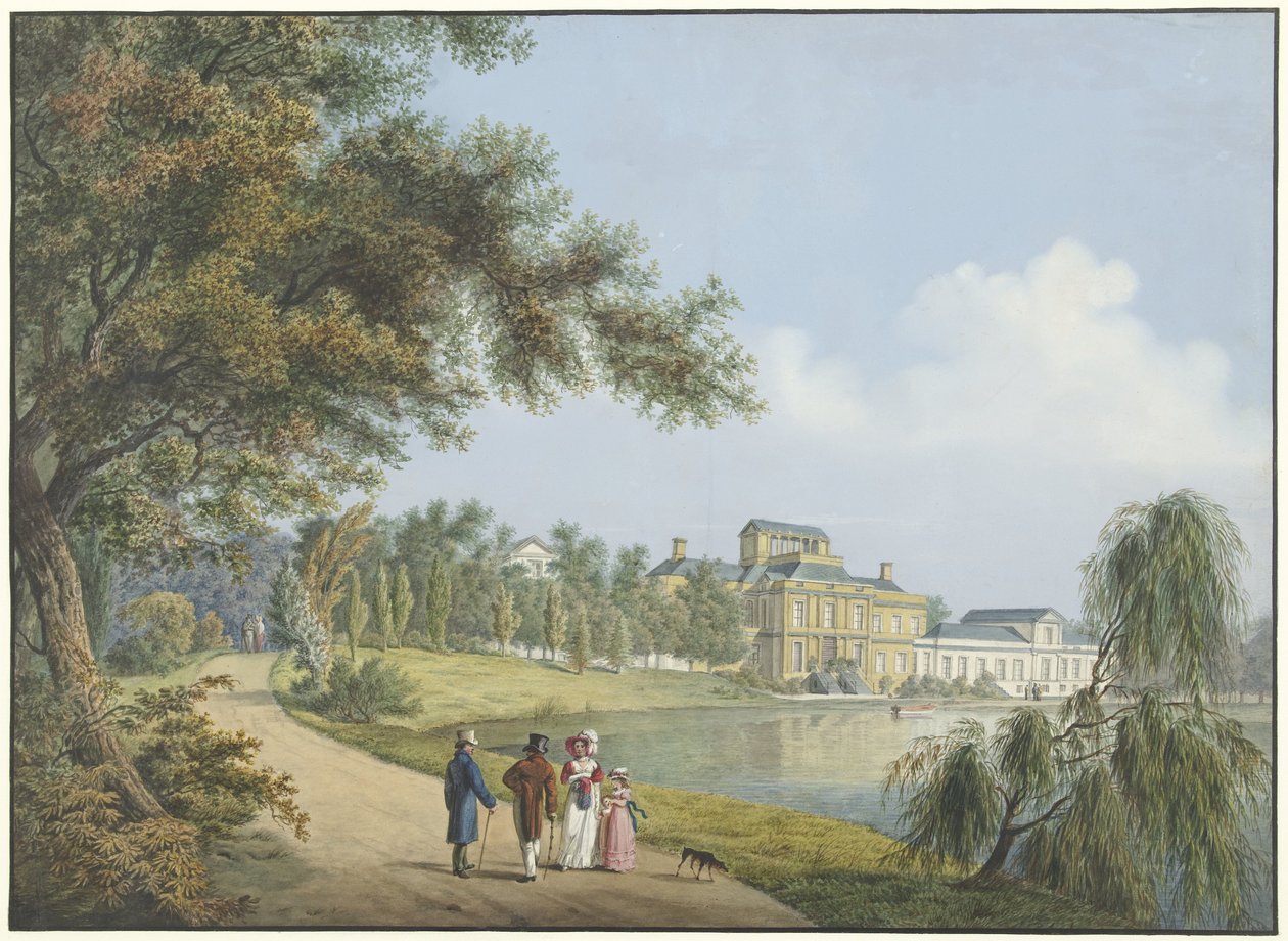 Vista do palácio Soestdijk de Cornelis de Kruyff