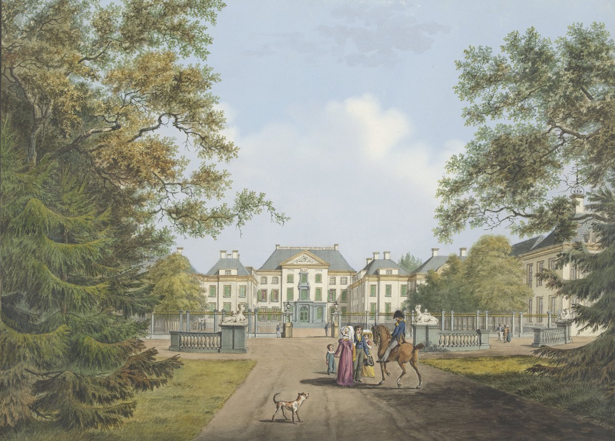 Vista do Palácio Het Loo de Cornelis de Kruyff