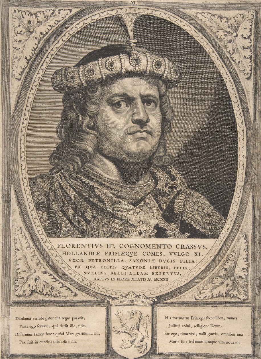 Floris II da série Condes e Condessas da Holanda, Zelândia e Frísia Ocidental, 1650. de Cornelis de Visscher