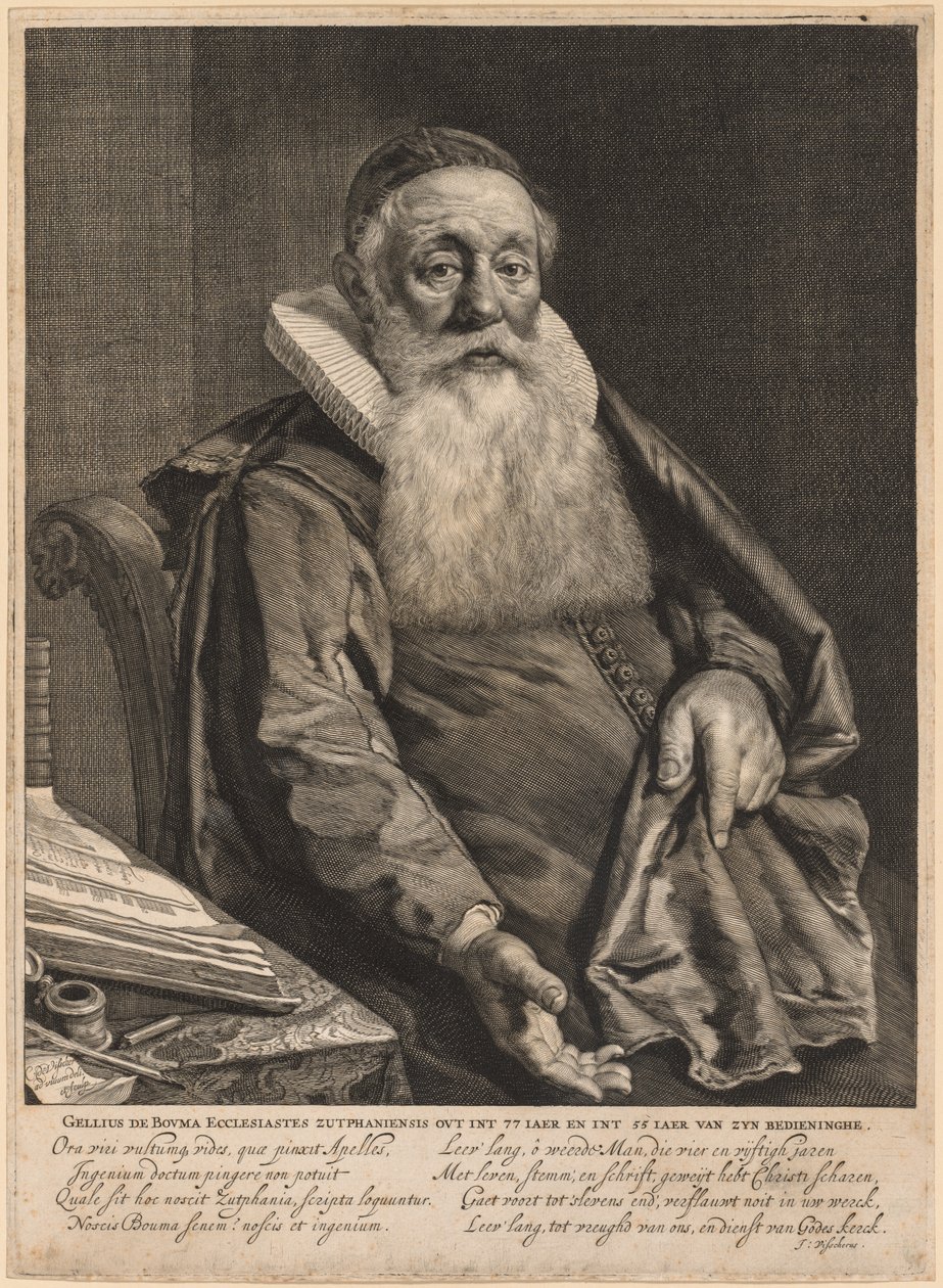 Gellius de Bouma, Ministro do Evangelho em Zutphen de Cornelis de Visscher