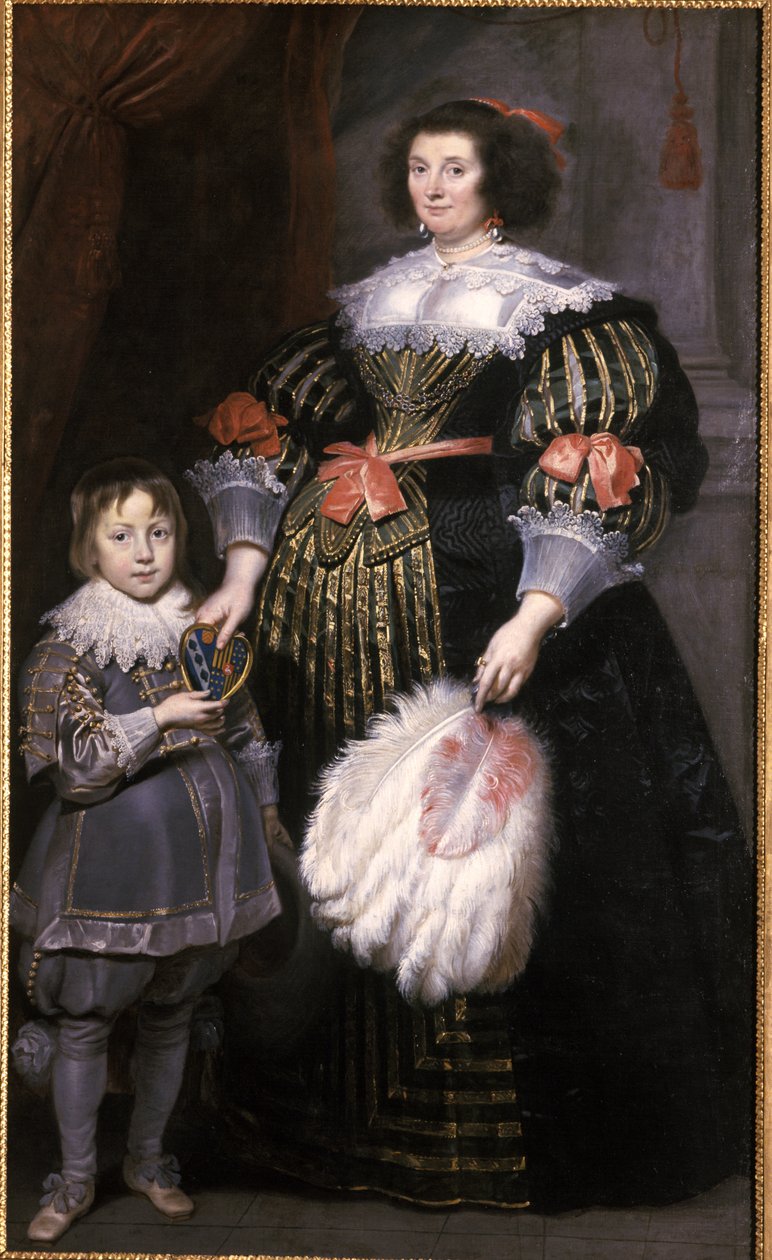 Madame Charlotte Butkens-Smit van Cruyninghen e seu filho Johannes-Amatus de Cornelis de Vos