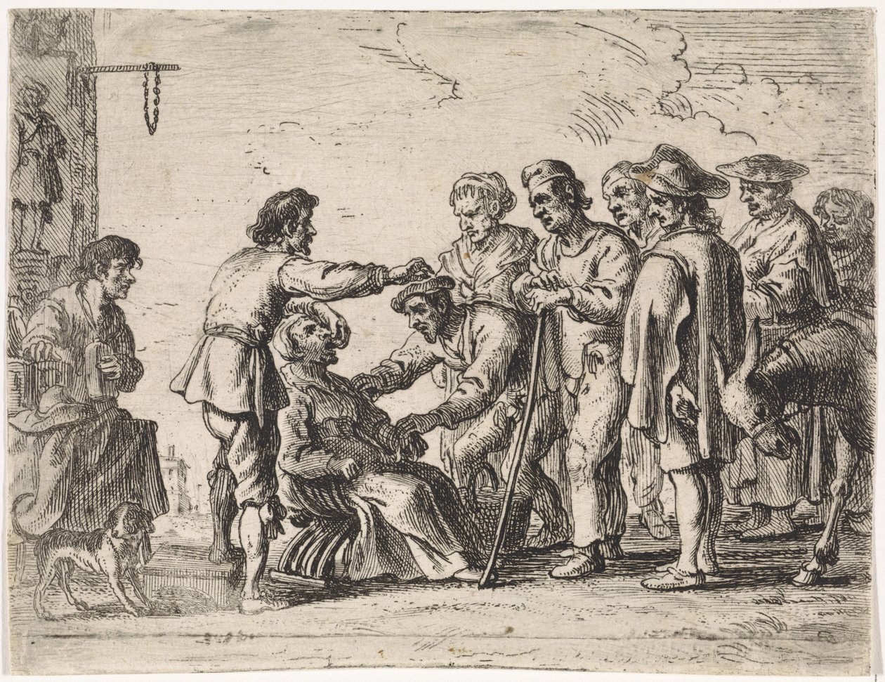 o charlatão Cenas de gênero (título da série) de Cornelis de Wael