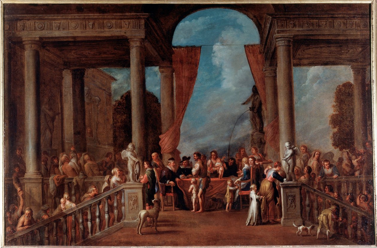 Obras de misericórdia: para vestir a nua (Pintura de Cornelis de Wael