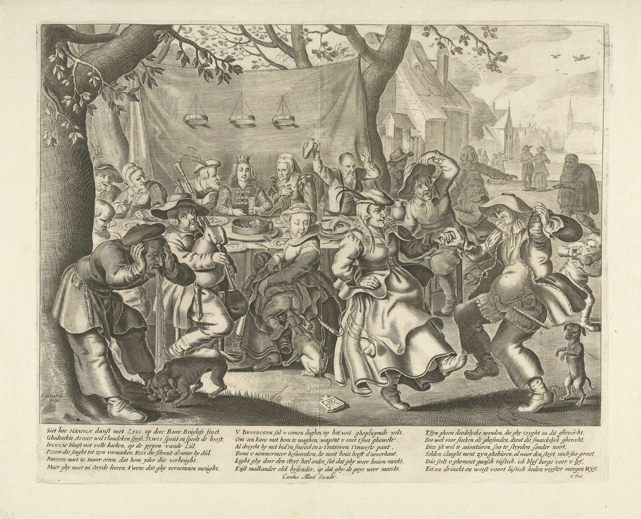 Casamento de camponeses de Cornelis van Dalen (I)