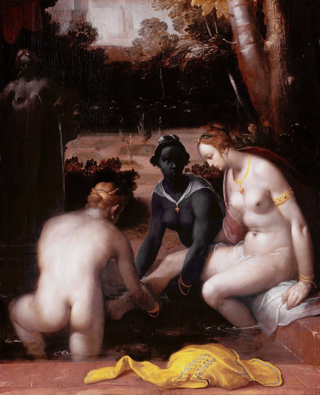 Betsabé na sua casa de banho de Cornelis van Haarlem