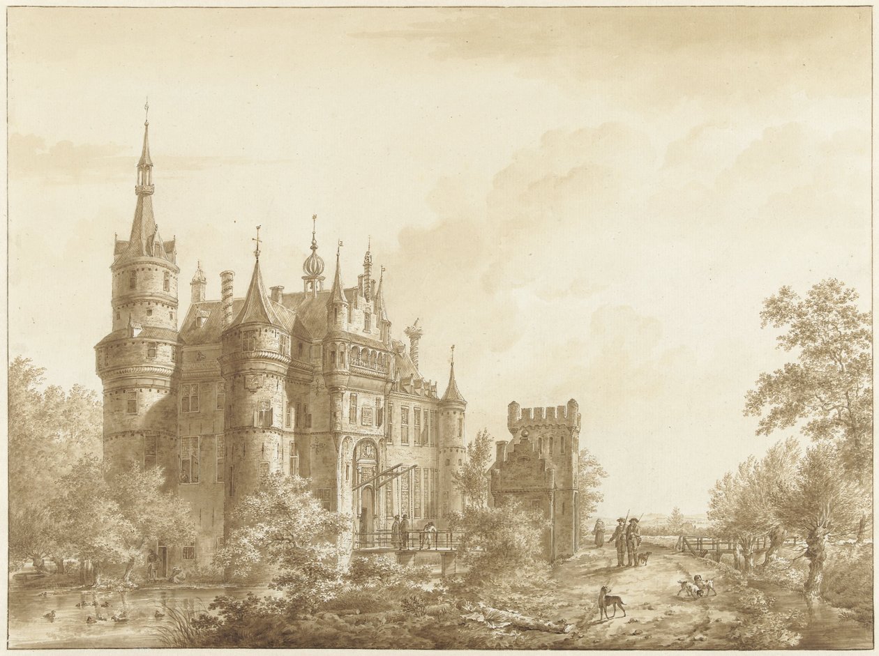O castelo de Wijk bij Duurstede (?) de Cornelis van Hardenbergh