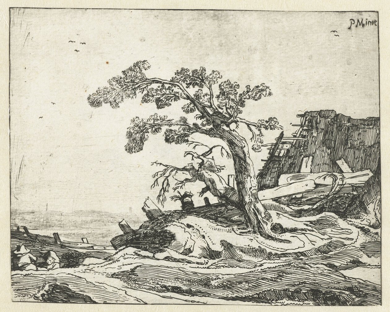 Paisagem com árvore
Quatro paisagens (título da série) de Cornelis van Kittensteyn (attributed to)