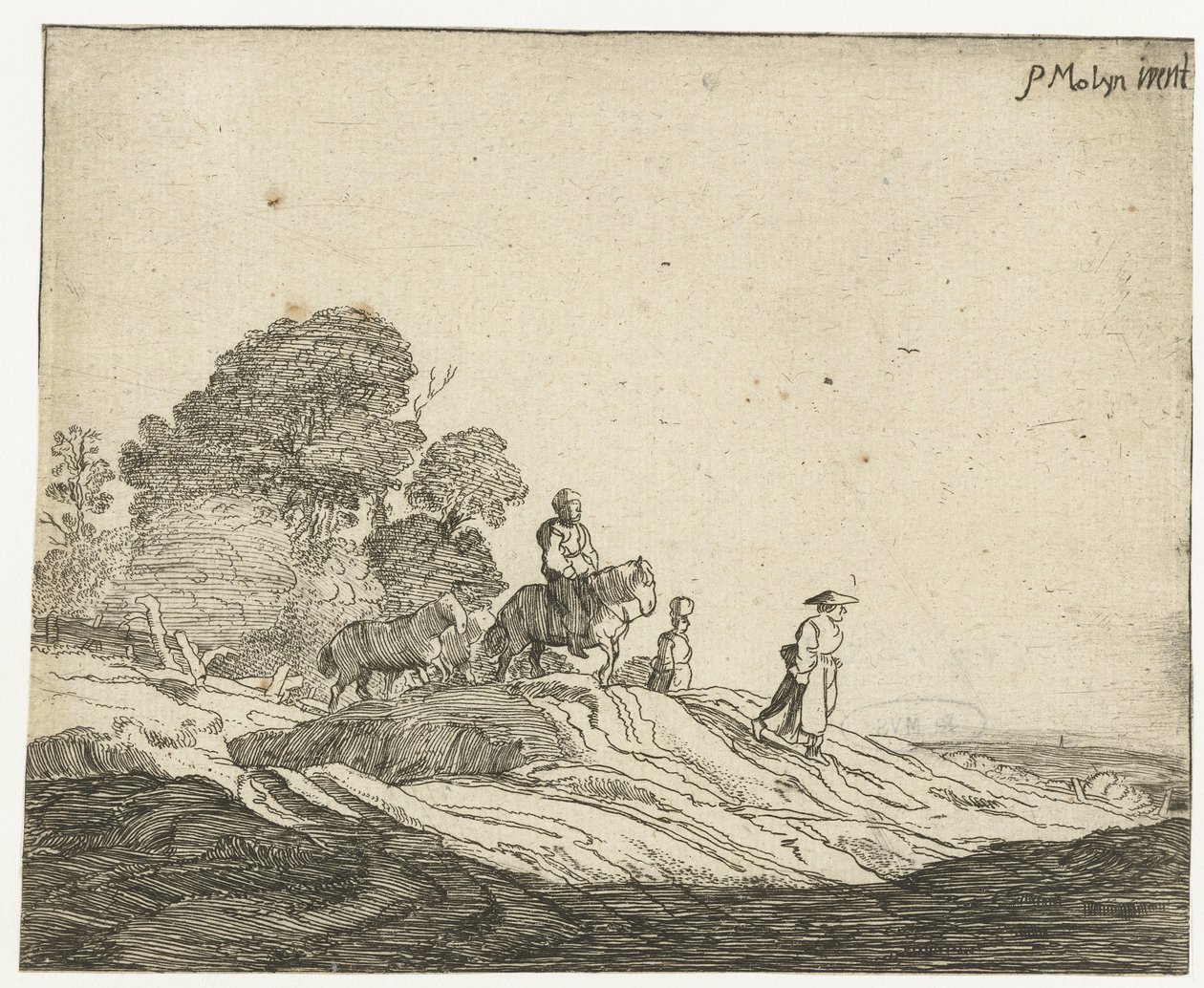 Paisagem com cavalos
Quatro paisagens (título da série) de Cornelis van Kittensteyn (attributed to)