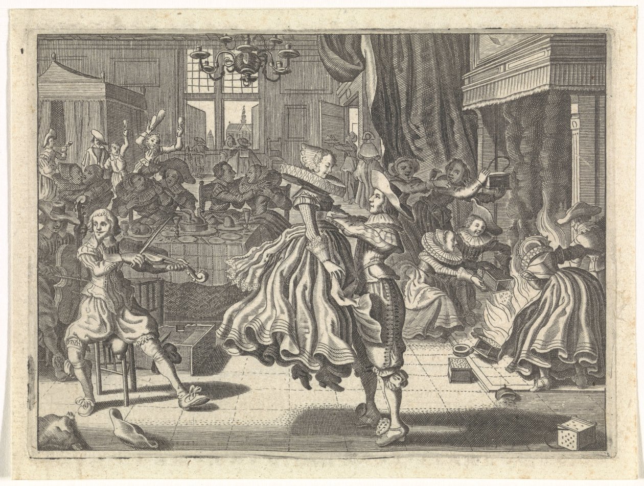 Companhia de dança numa estalagem de Cornelis van Kittensteyn