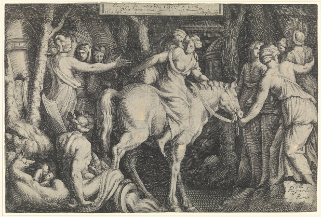 Voo de Cloelia sobre o Tibre
Cloelia (título sobre o objecto) de Cornelis van Kittensteyn