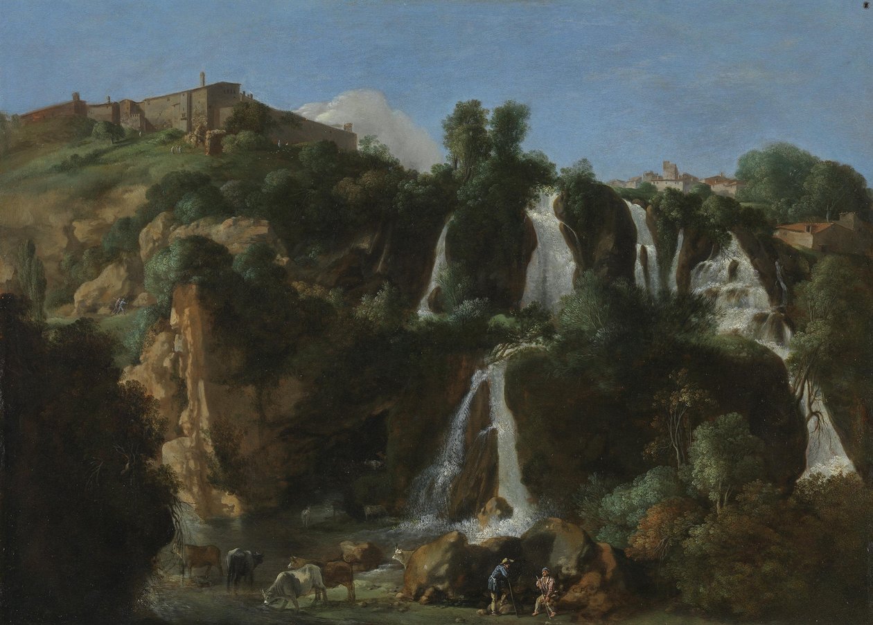 As cascatas de Tivoli de Cornelis van Poelenburch