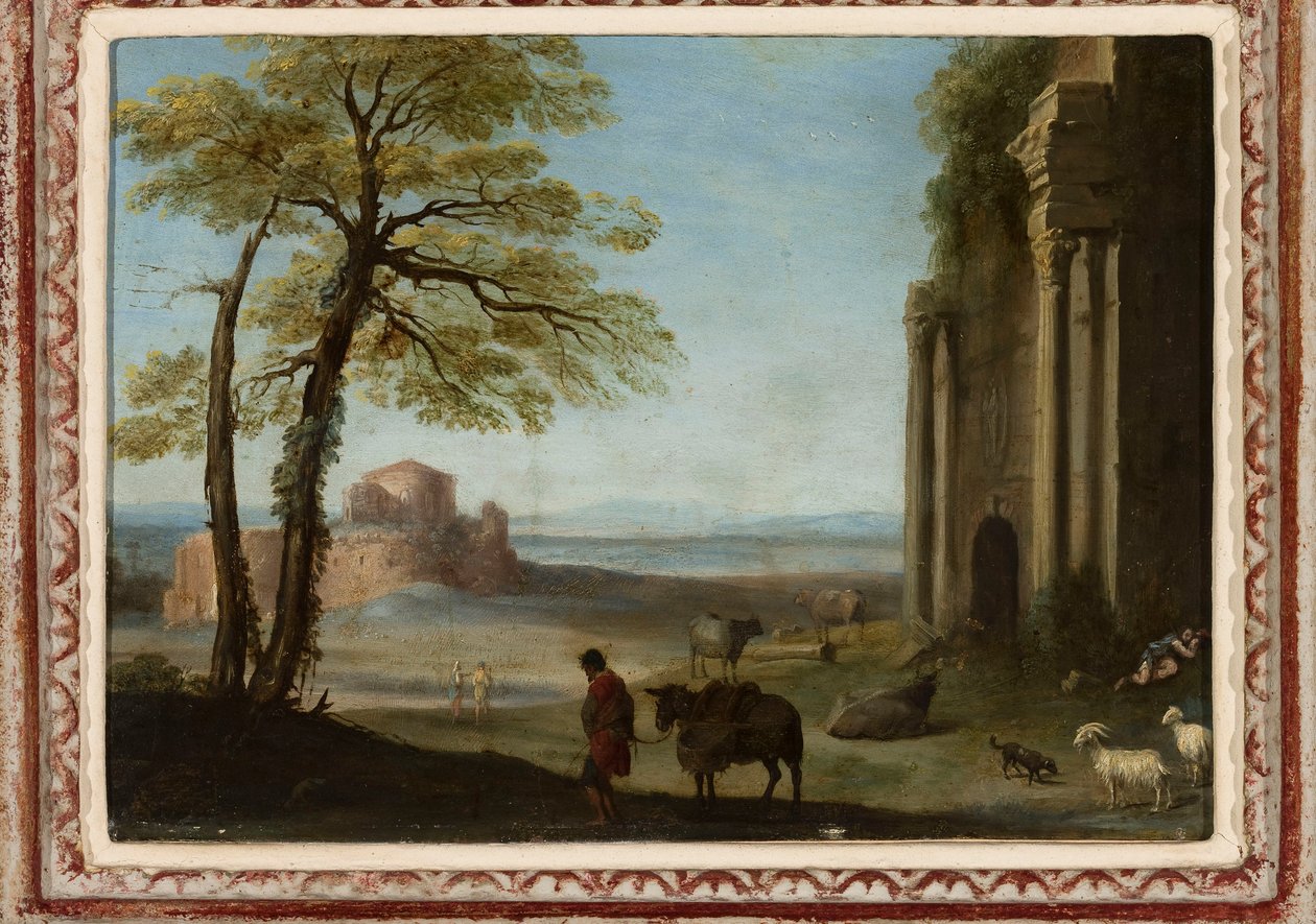 Paisagem pastoral de Cornelis van Poelenburch