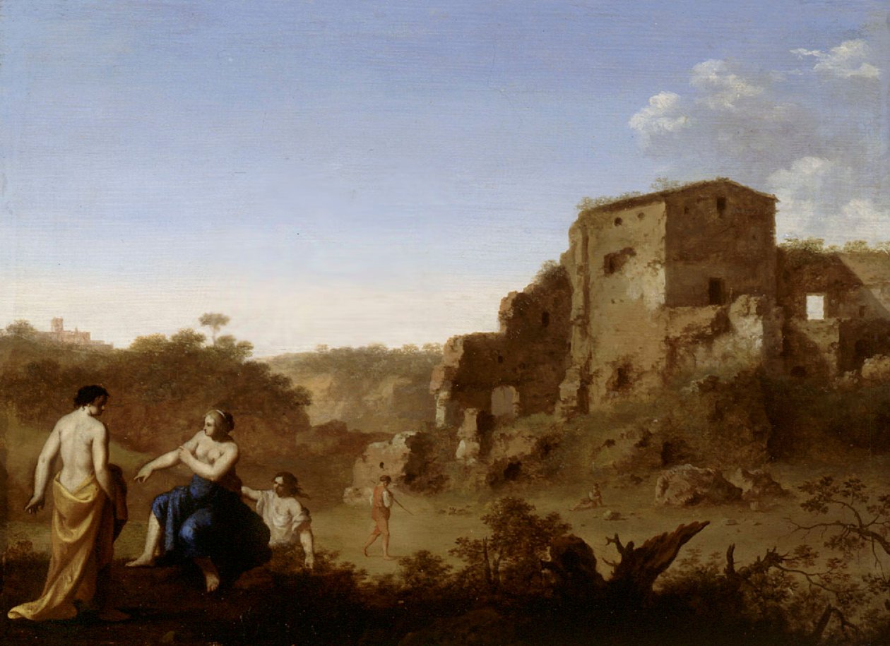 Mulheres a banhar-se de Cornelis van Poelenburch