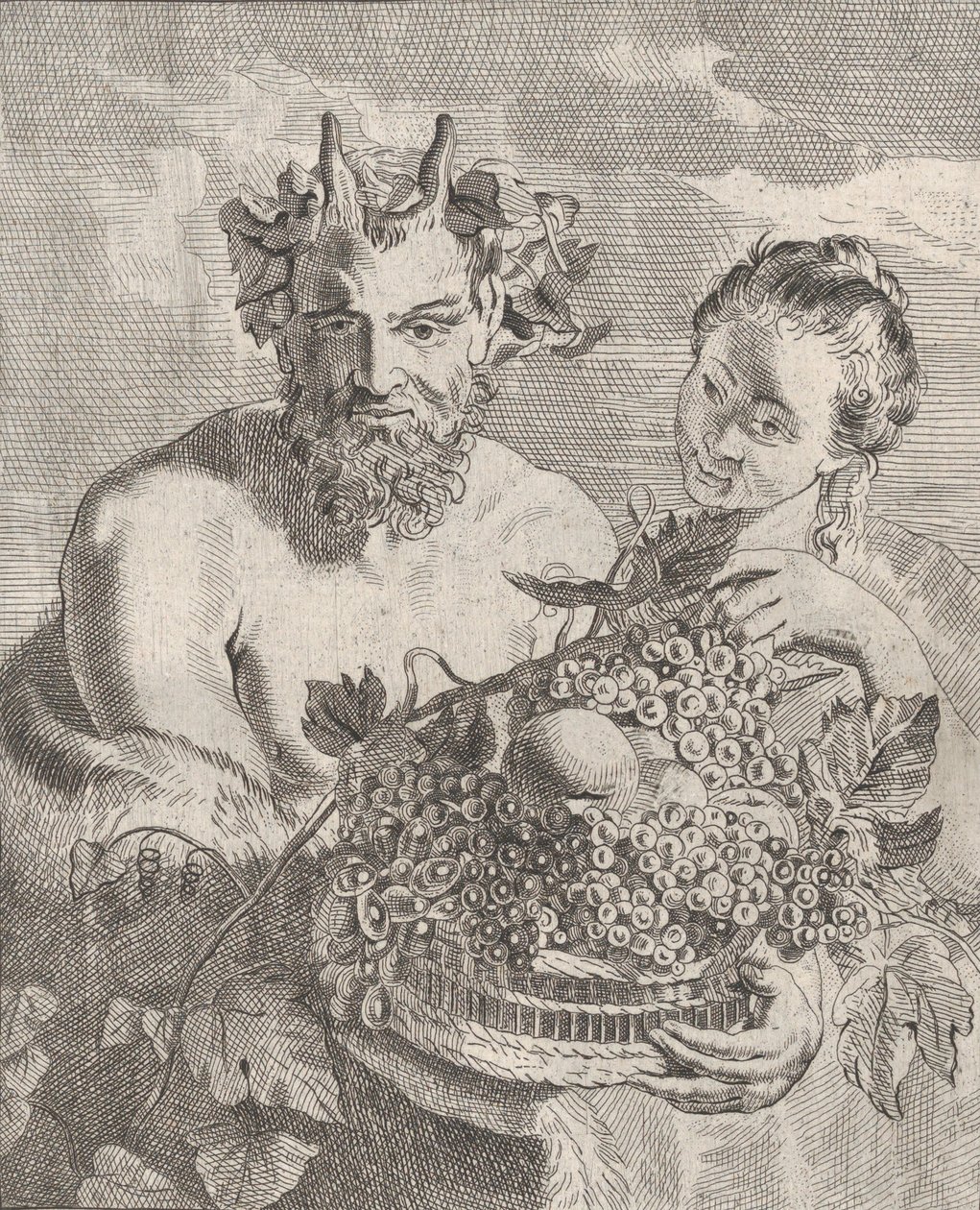 Sater e Bacchanati, CA. 1650-67. de Cornelis van Poelenburgh