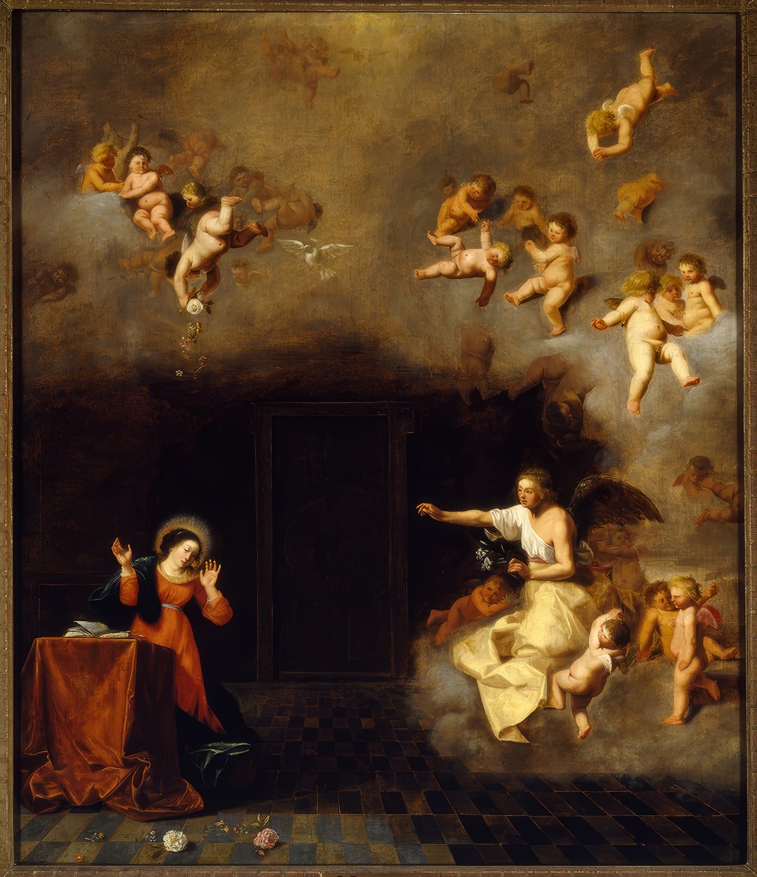 Anunciação a Maria de Cornelis van Poelenburgh
