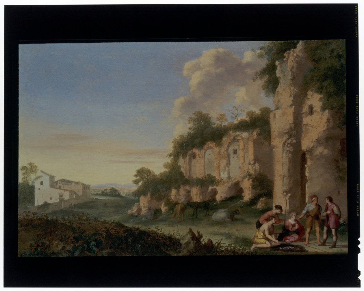Cartas de fogo numa paisagem de Cornelis van Poelenburgh or Poelenburch