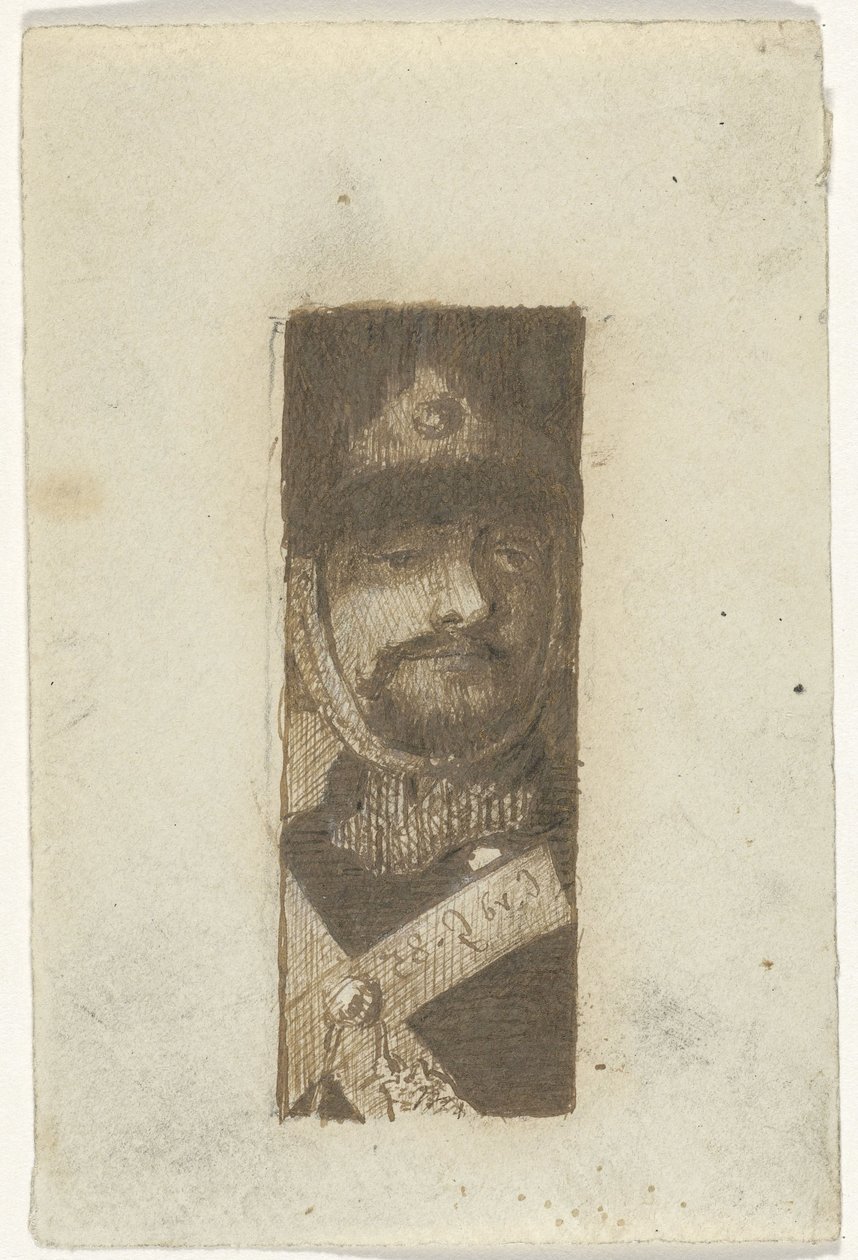 Retrato de um soldado de Cornelis van der Griendt