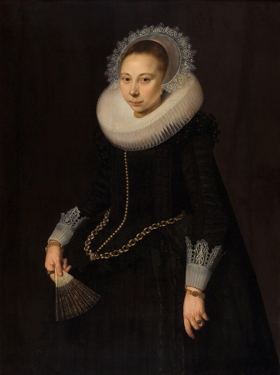 Retrato de Maria Overrijn van Schoterbosch (1599/1600-1638) de Cornelis van der Voort