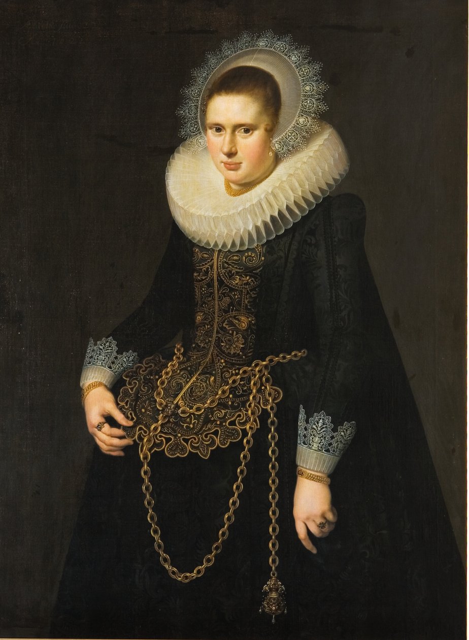 Retrato de uma mulher de 22 anos de Cornelis van der Voort