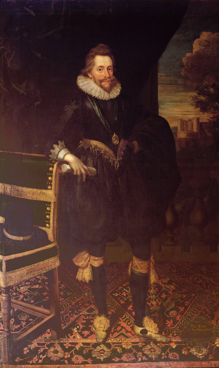 O conde de Southampton de Cornelius Janssen van Ceulen