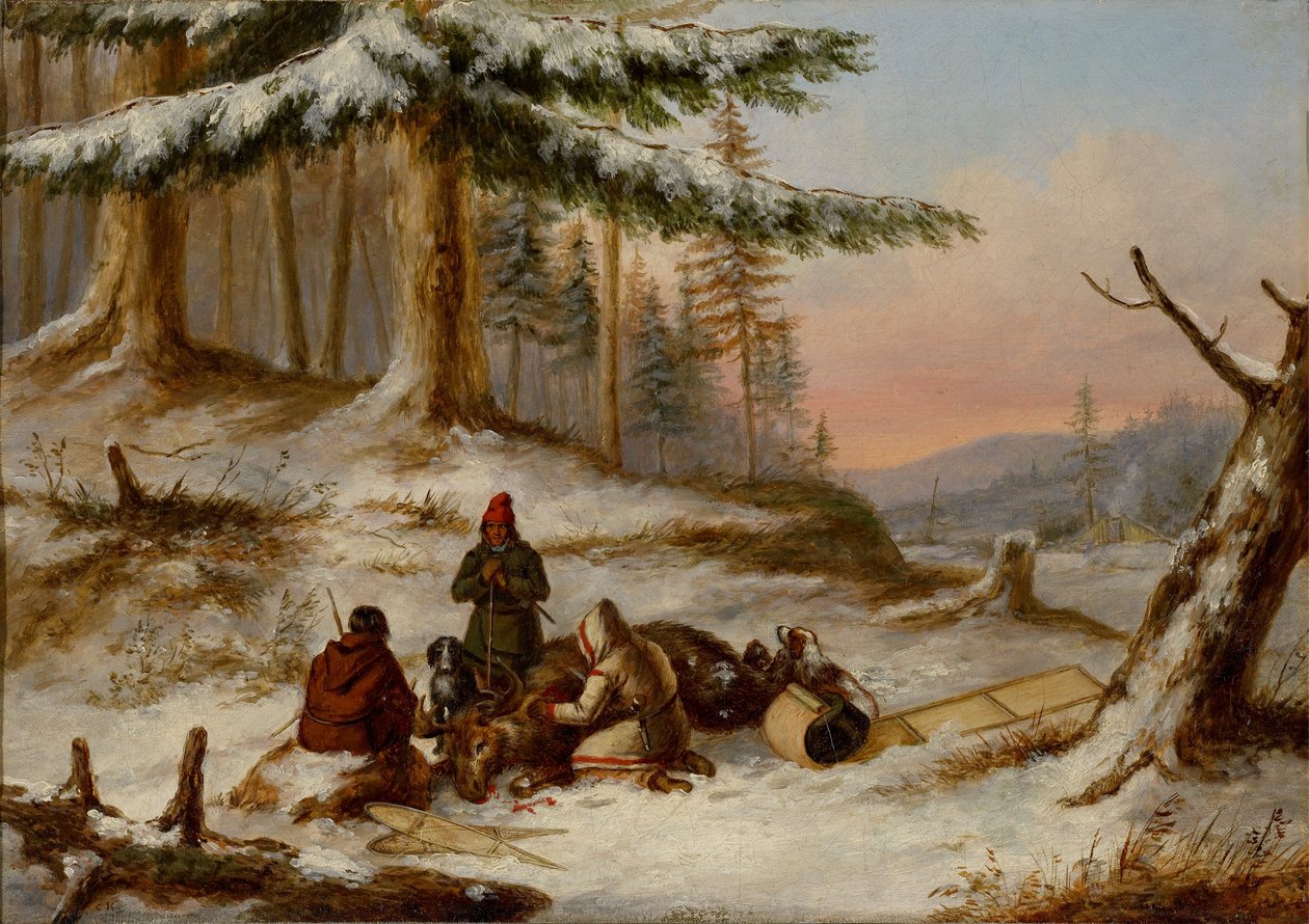 Caçadores de alces de Cornelius Krieghoff