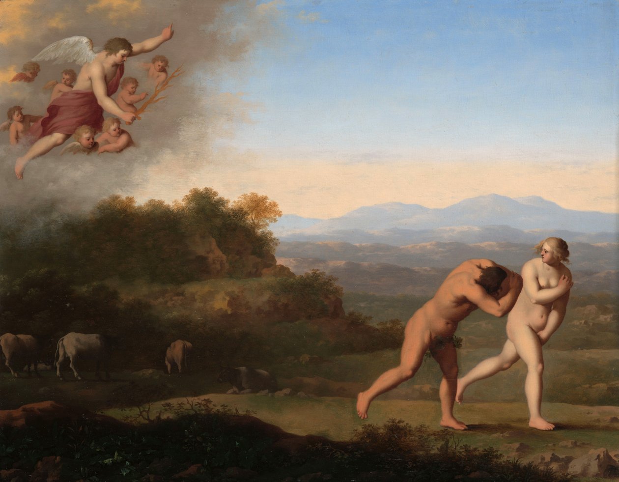 A expulsão do paraíso de Cornelis van Poelenburgh or Poelenburch