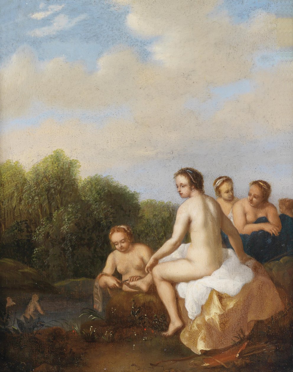 Ninfas banhando de Cornelis van Poelenburgh or Poelenburch