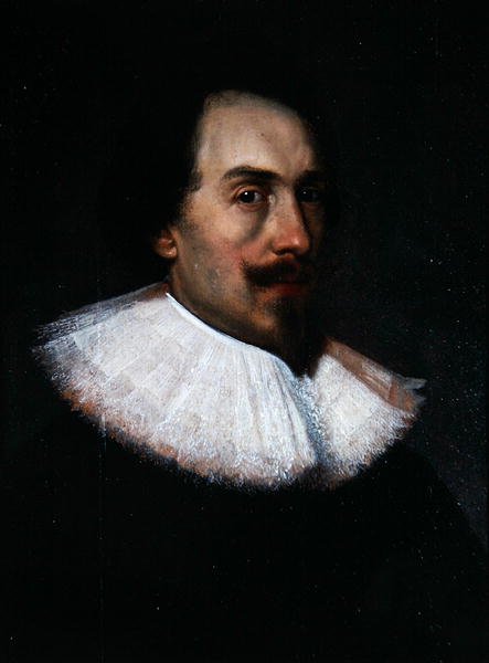 Unknown Gentleman in a White Collar (óleo sobre painel) de Cornelius Jansen
