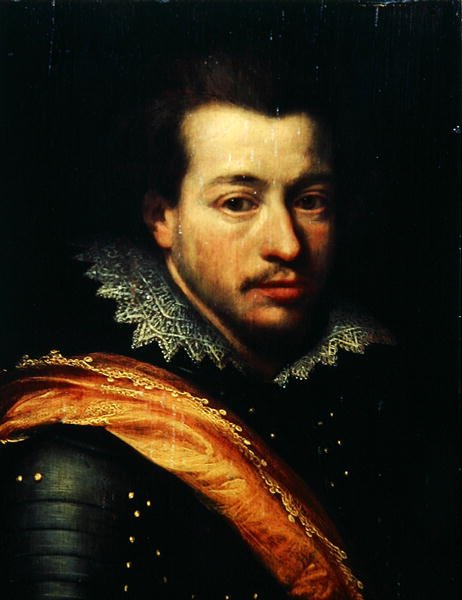 Retrato de um Homem de Blindagem (óleo sobre painel) de Cornelius Janssen van Ceulen