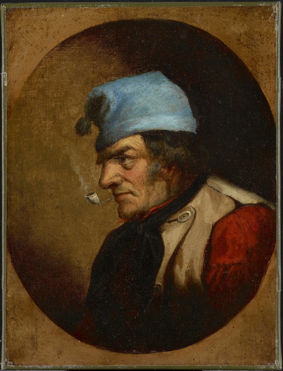 Habitante com Tuque e Cachimbo Azul, c.1855 (óleo sobre tela) de Cornelius Krieghoff