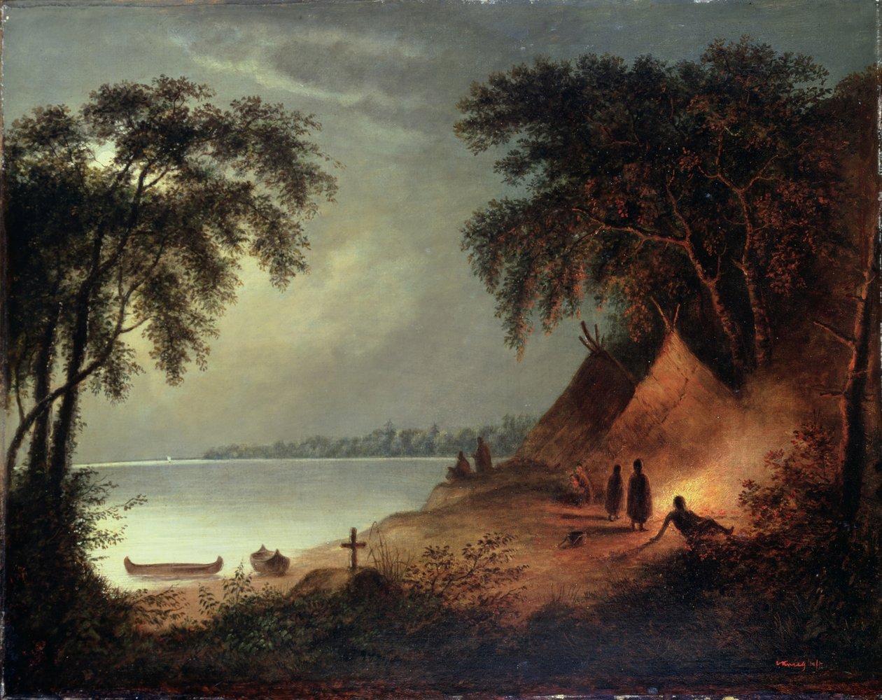 Enterro indiano de Cornelius Krieghoff