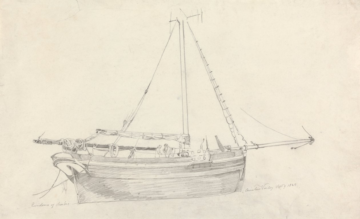 Navio de pesca "Providence" de Scarborough de Cornelius Varley