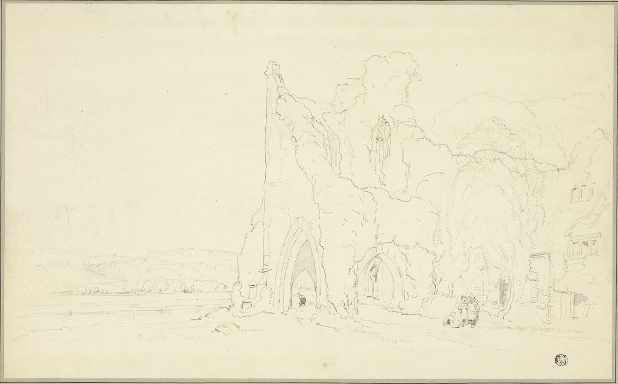Paisagem com ruínas góticas de Cornelius Varley