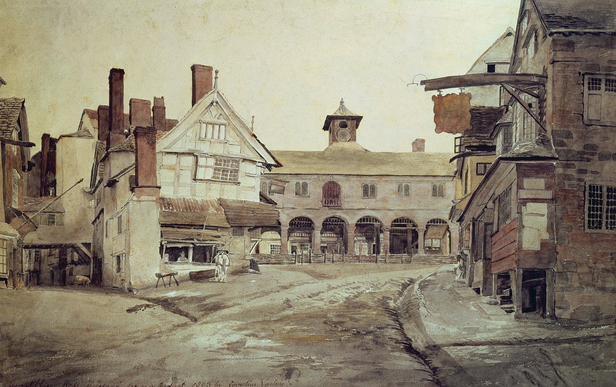 Market Place, Hereford, 1803 de Cornelius Varley