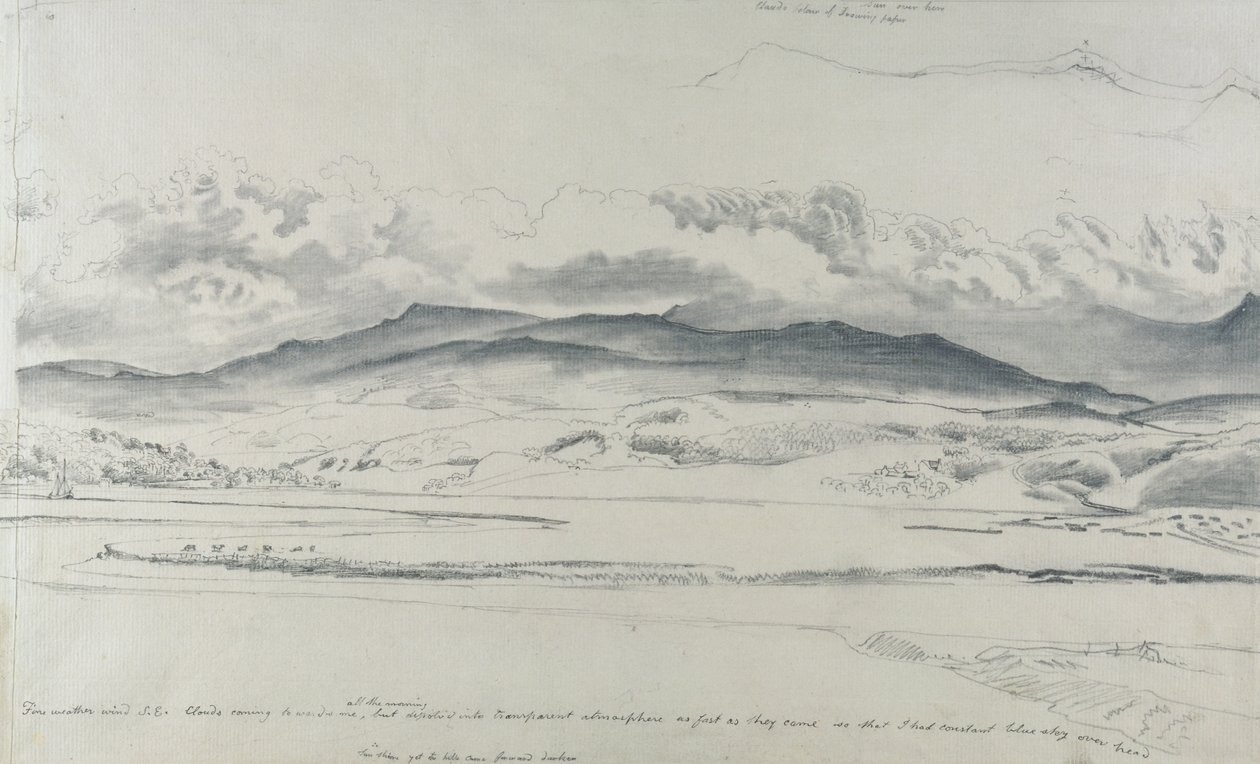 Panorama da montanha no País de Gales, Cader Idris de Cornelius Varley