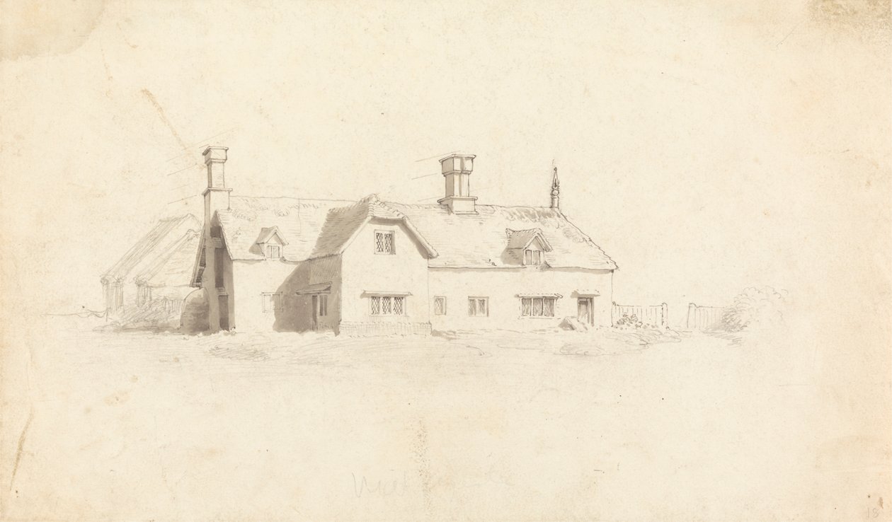 Vista de uma Casa de Cornelius Varley