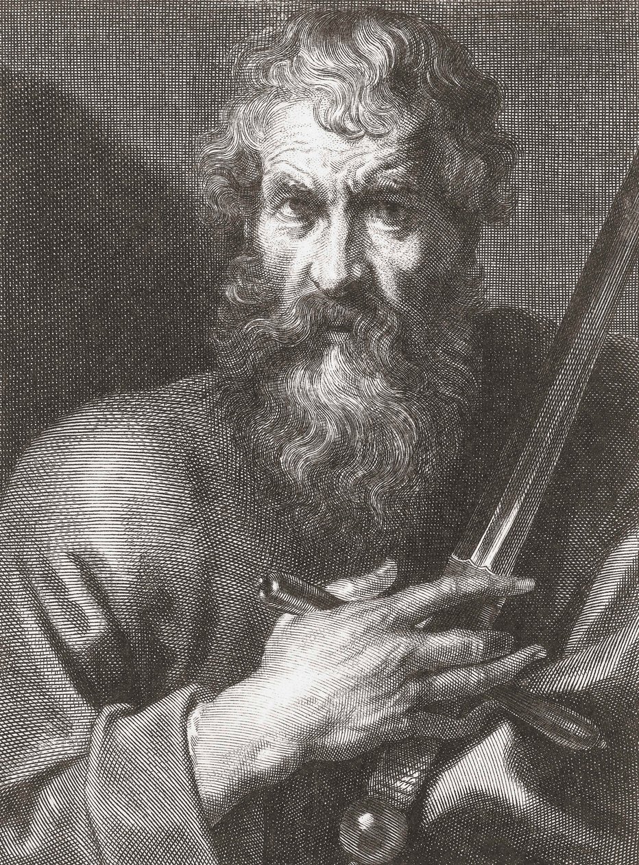 Paulo, o Apóstolo. Retrato. de Cornelius van Caukercken