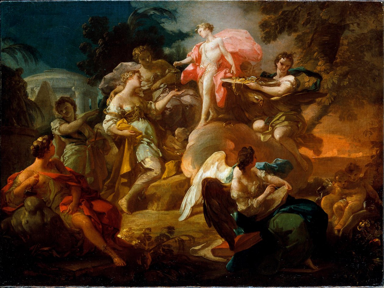 Apollo Premiando as Artes, c.1751 de Corrado Giaquinto