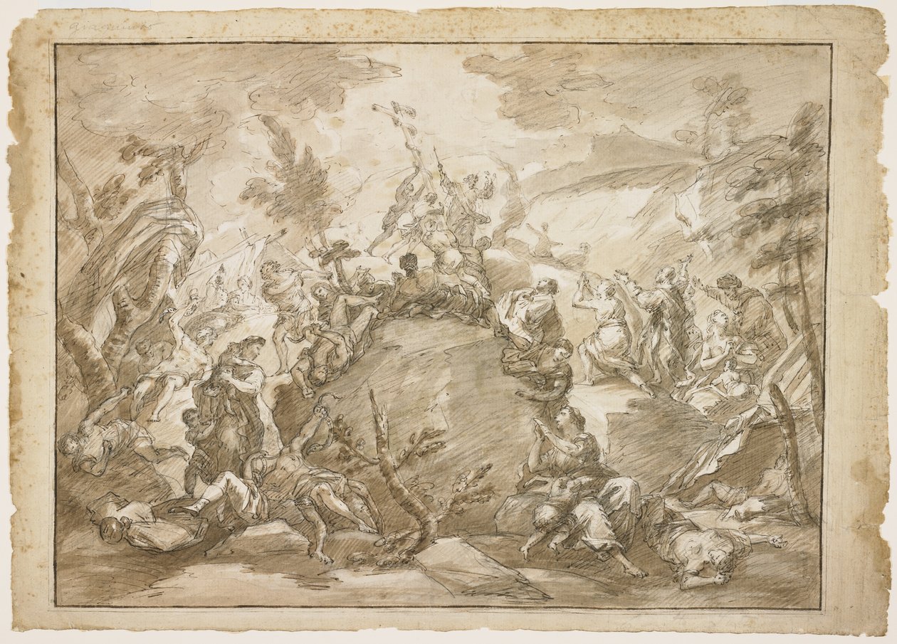 Moisés e a Serpente de Bronze, c. 1743-1744 de Corrado Giaquinto