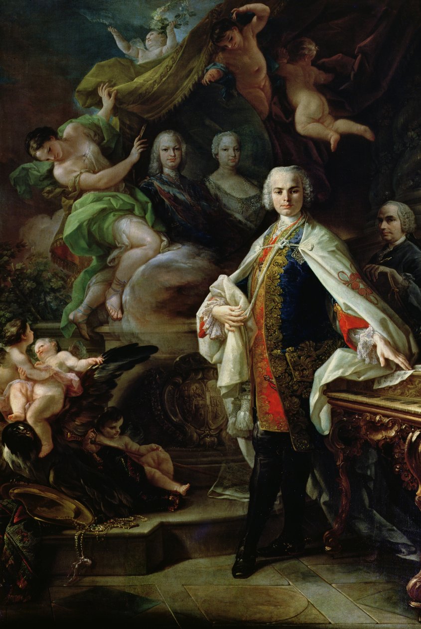 Retrato de Carlo Broschi (1705-82) &39;Il Farinelli&39;, depois de 1746 de Corrado Giaquinto