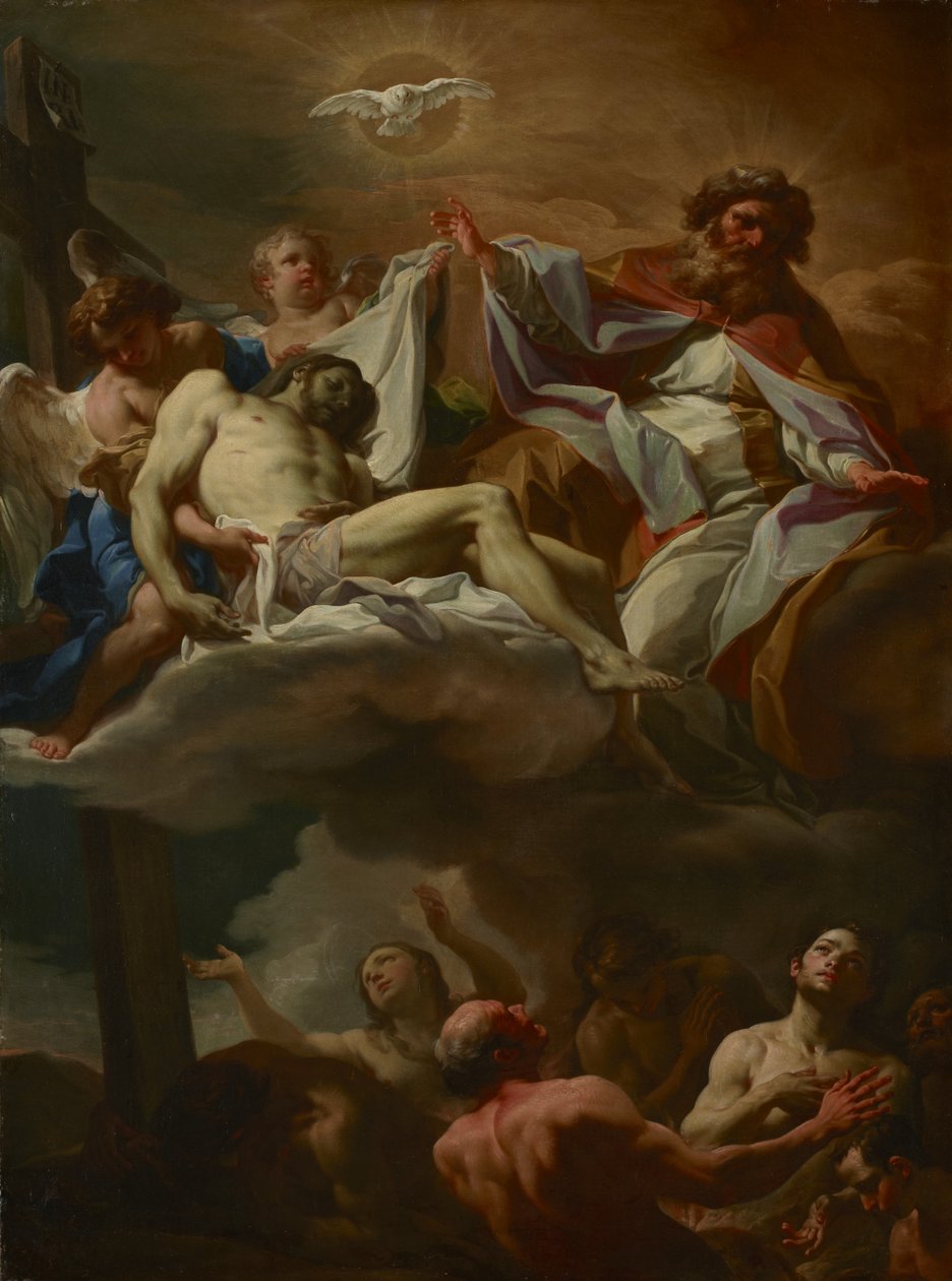 A Trindade com Almas no Purgatório, c.1740 de Corrado Giaquinto