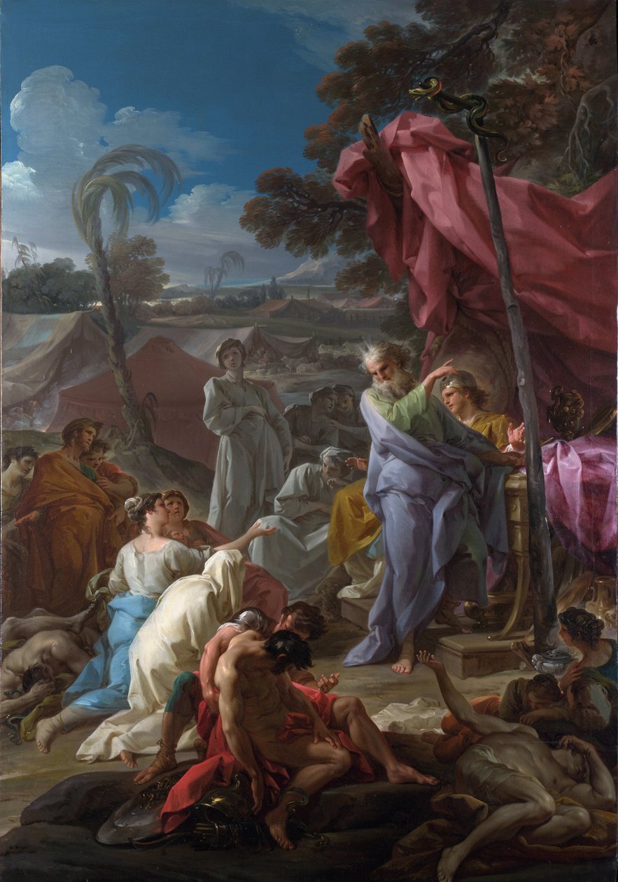 "" A Serpente de Bronze "" Pintura de Corrado Giaquinto (1703-1766) 1744 Galeria Nacional de Londres de Corrado Giacquinto