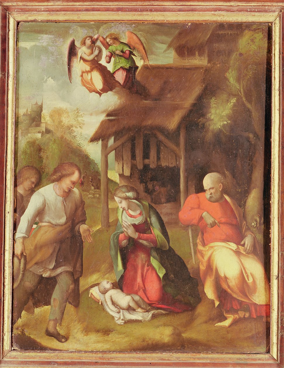 Adoração dos pastores, 1516 de Antonio da Correggio