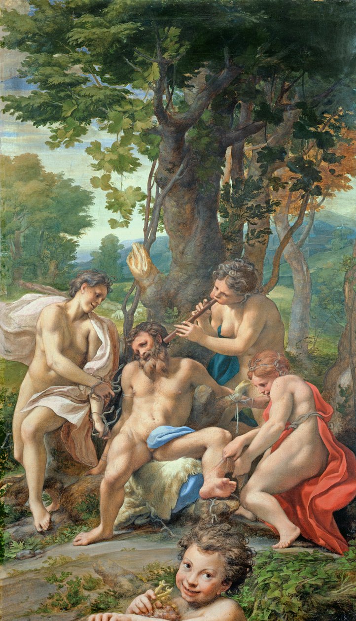 Alegoria dos Vícios, 1529-30 (têmpera sobre tela) de Antonio da Correggio